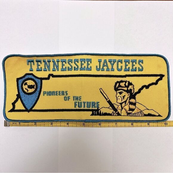 VTG BSA Boy Scout Large Patch, Tennessee Jaycees, Pioneers, 10" Length - Picture 3 of 6